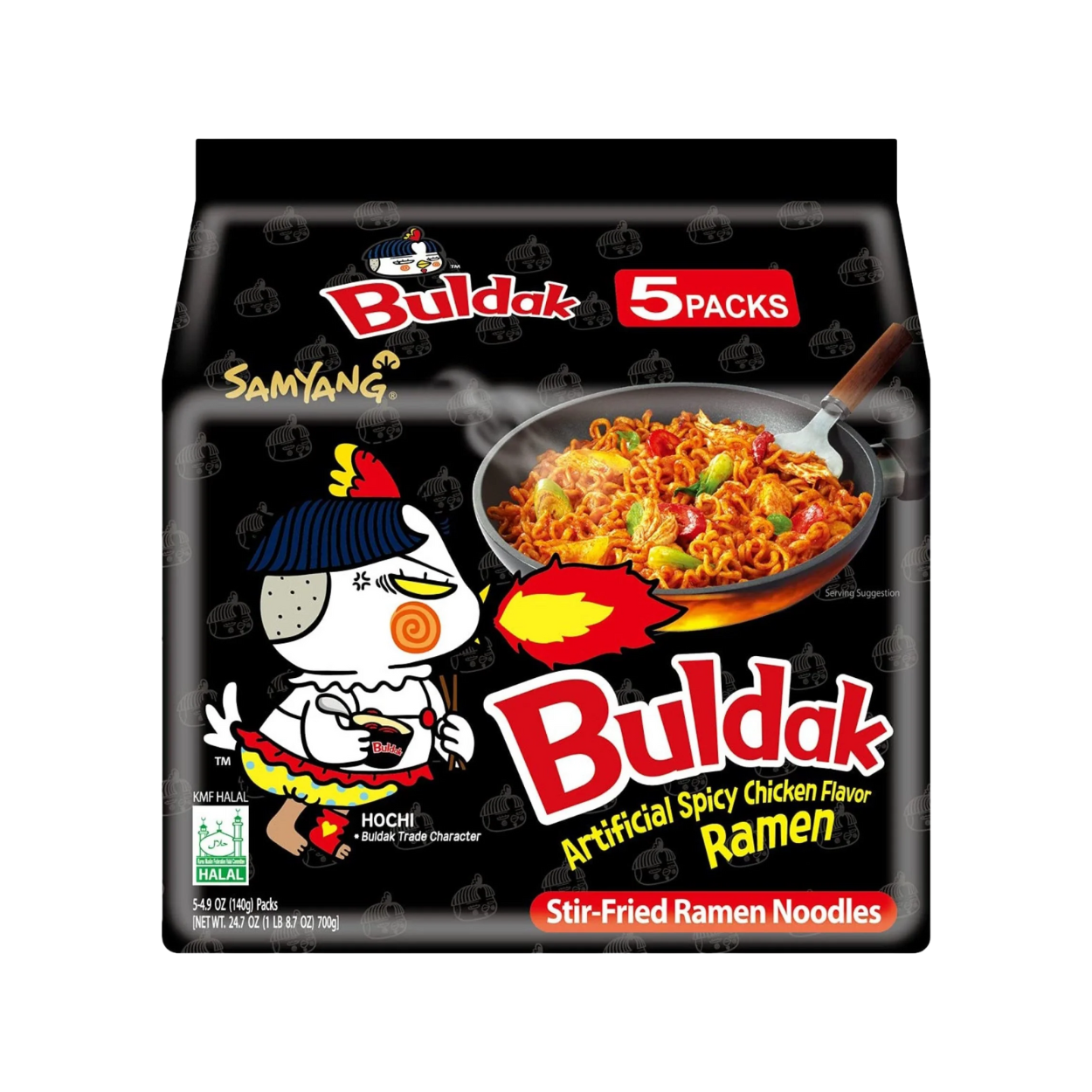 Samyang Buldak 1X Spicy Hot Chicken Ramen Noodles 5 x 140 g DATOVARE