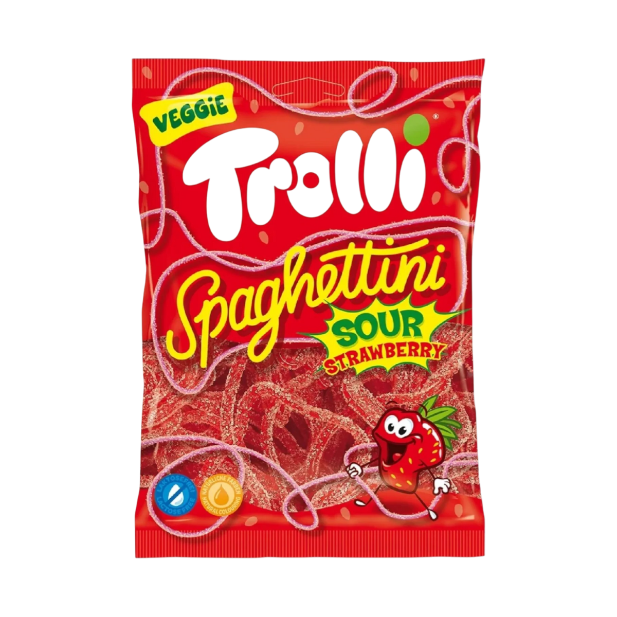 Trolli Spaghettini Strawberry sour 100 g - Fast Candy