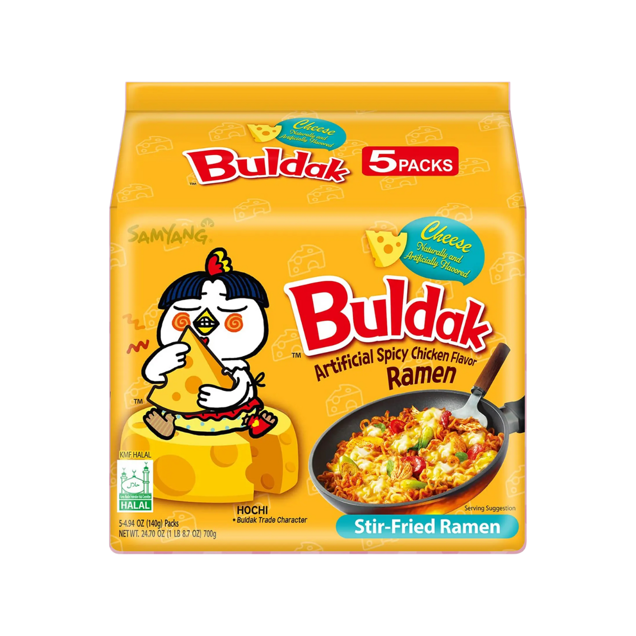 SamYang Cheese Flavor Hot Chicken Ramen Buldak 5 x 140 g DATOVARE