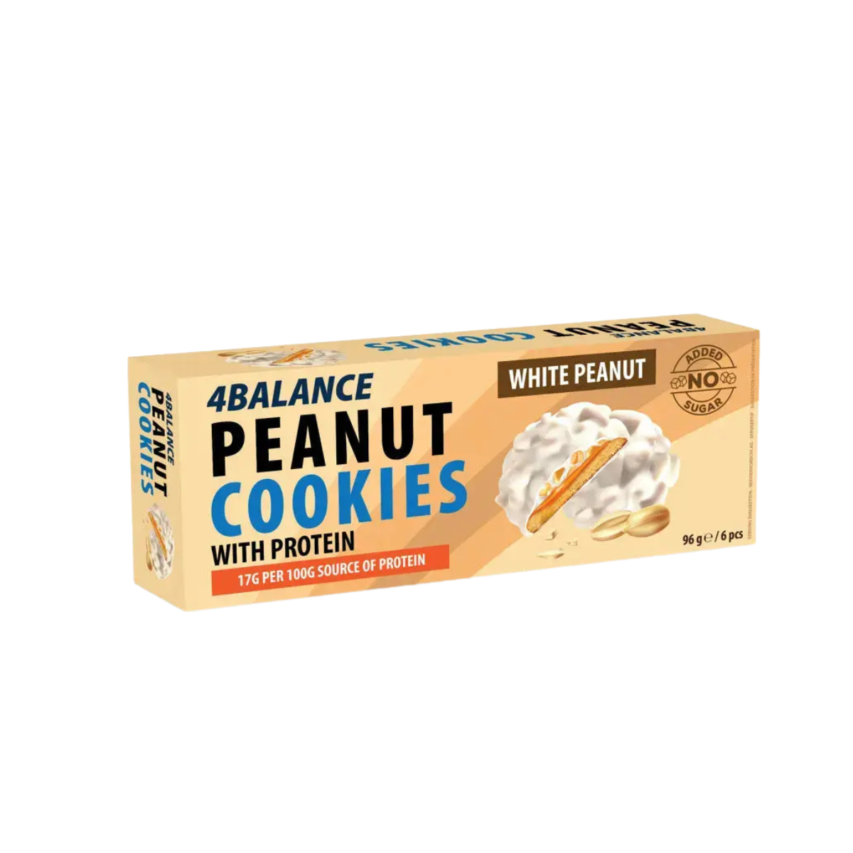 AB Protein Peanut Cookies White 96 g - Fast Candy