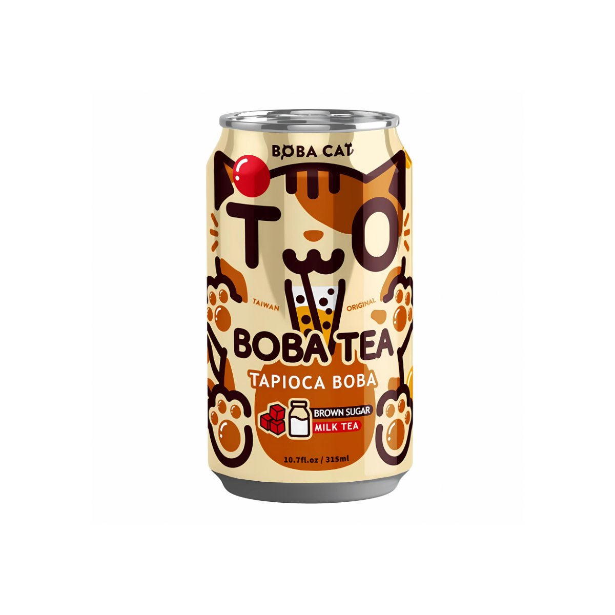 Boba Cat Brown Sugar Milk Tea 315 ml - Fast Candy