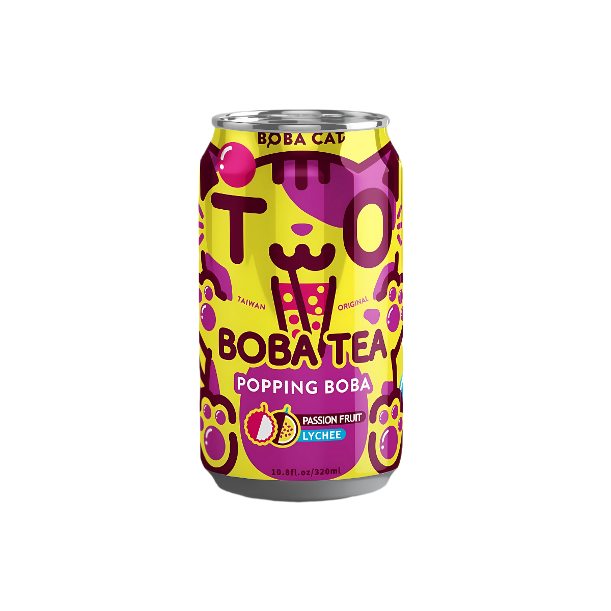 Boba Cat Passion Fruit Lychee Tea 320 ml - Fast Candy