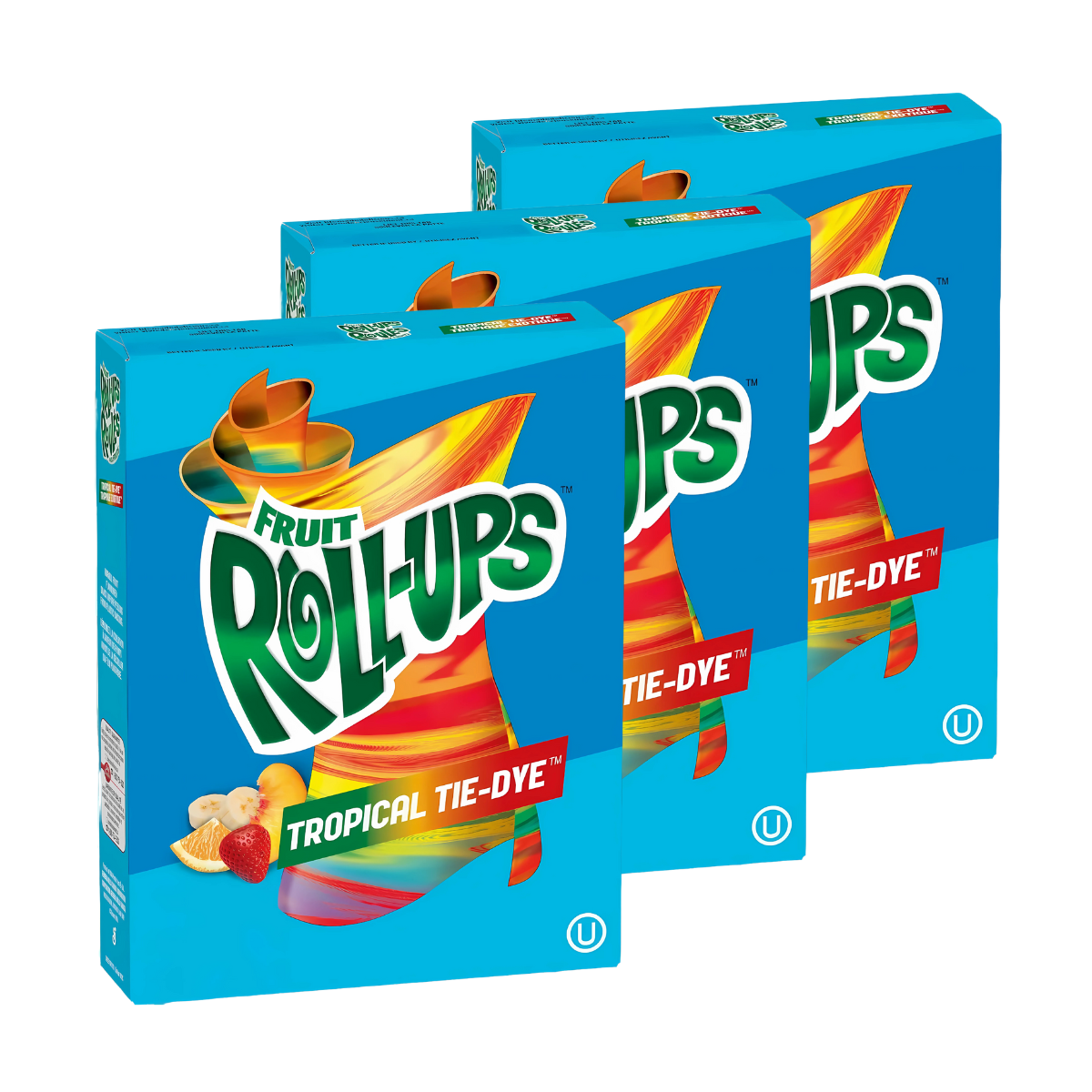 Fruit Roll-Ups Tropical Tie-Dye 112 g DATOVARE (KJØP 2 FÅ 1 GRATIS)