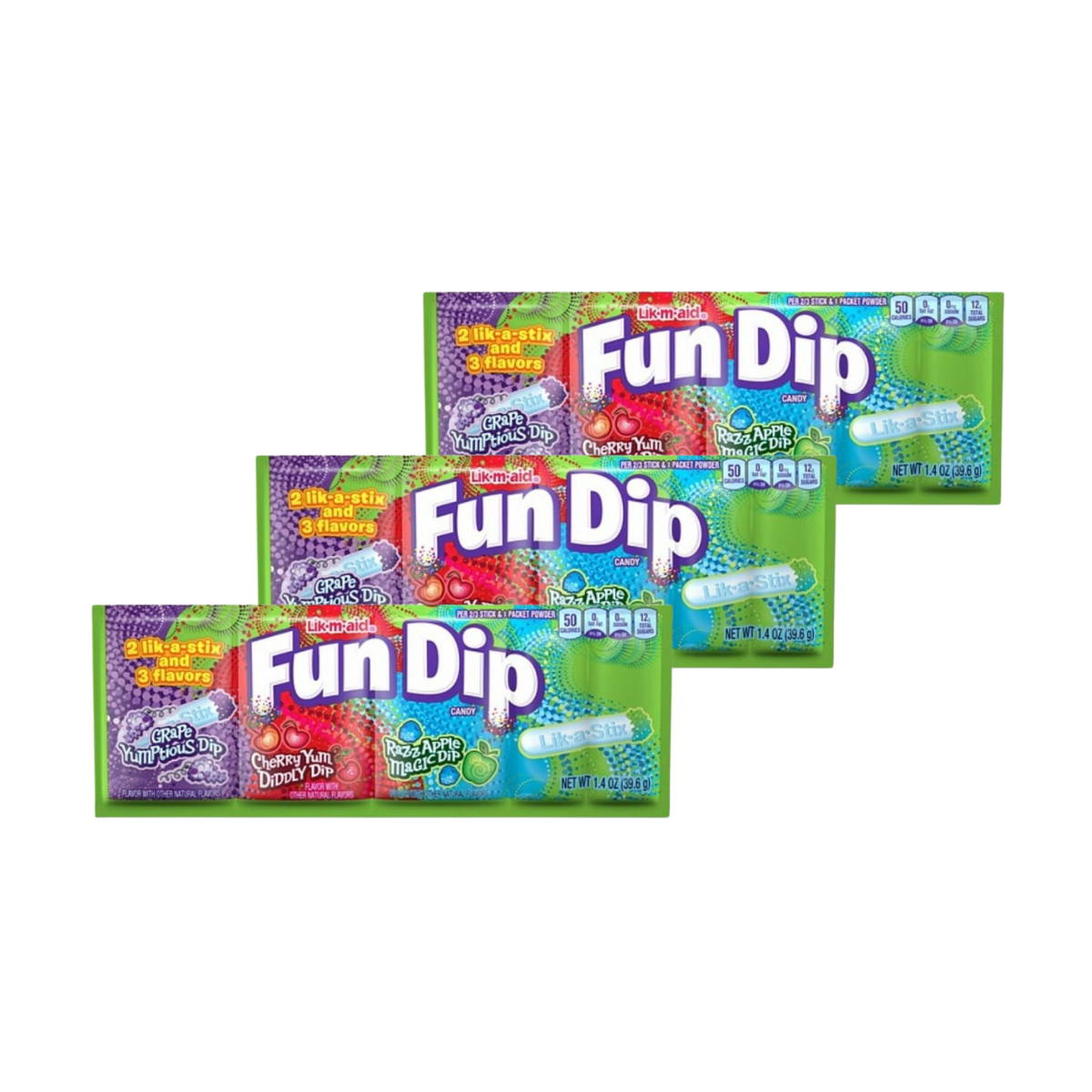 Fun Dip 3 Flavours 39g (KJØP 2 FÅ 1 GRATIS)