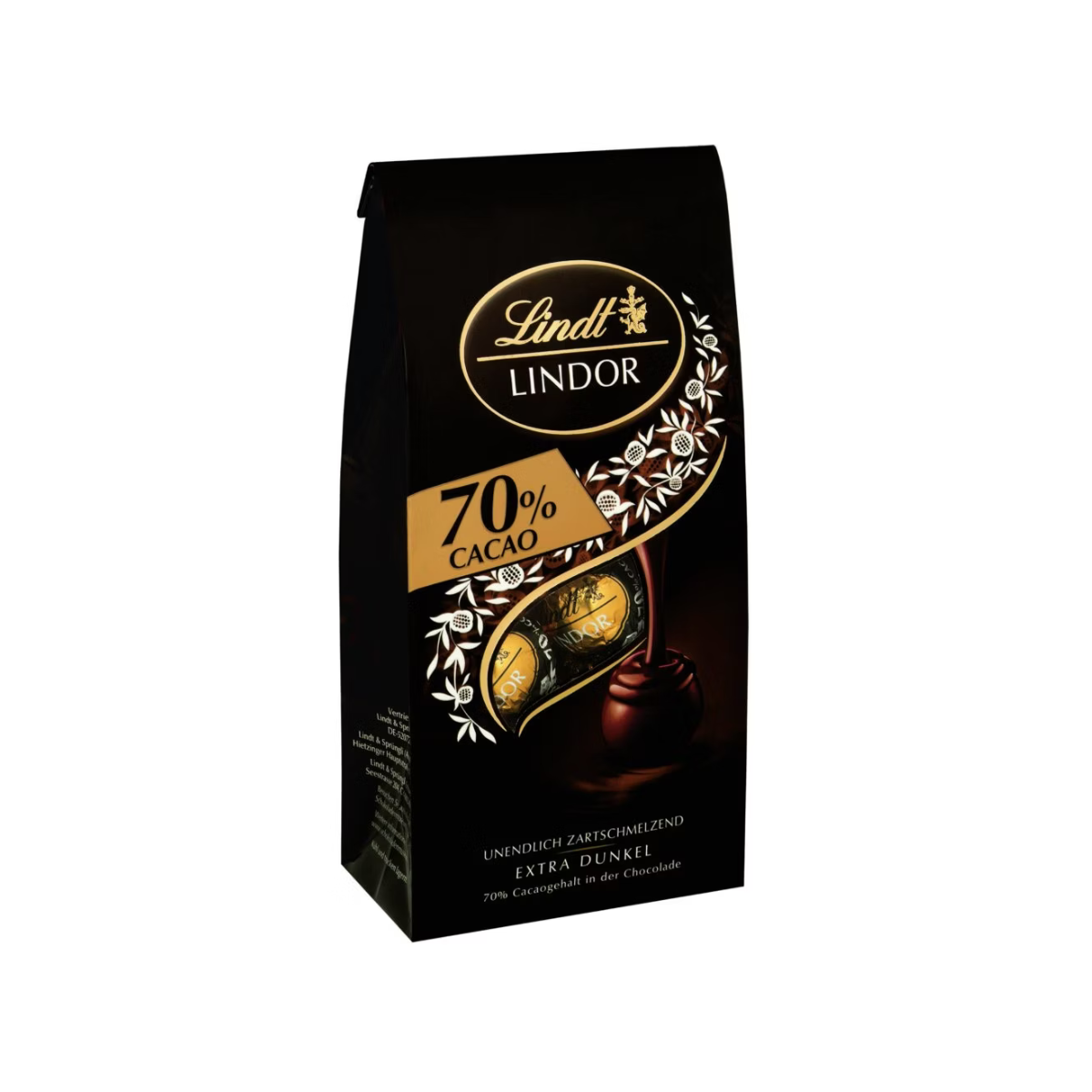 Lindt LINDOR 70% Cocoa Extra Dark Chocolate Bag 137 g - Fast Candy