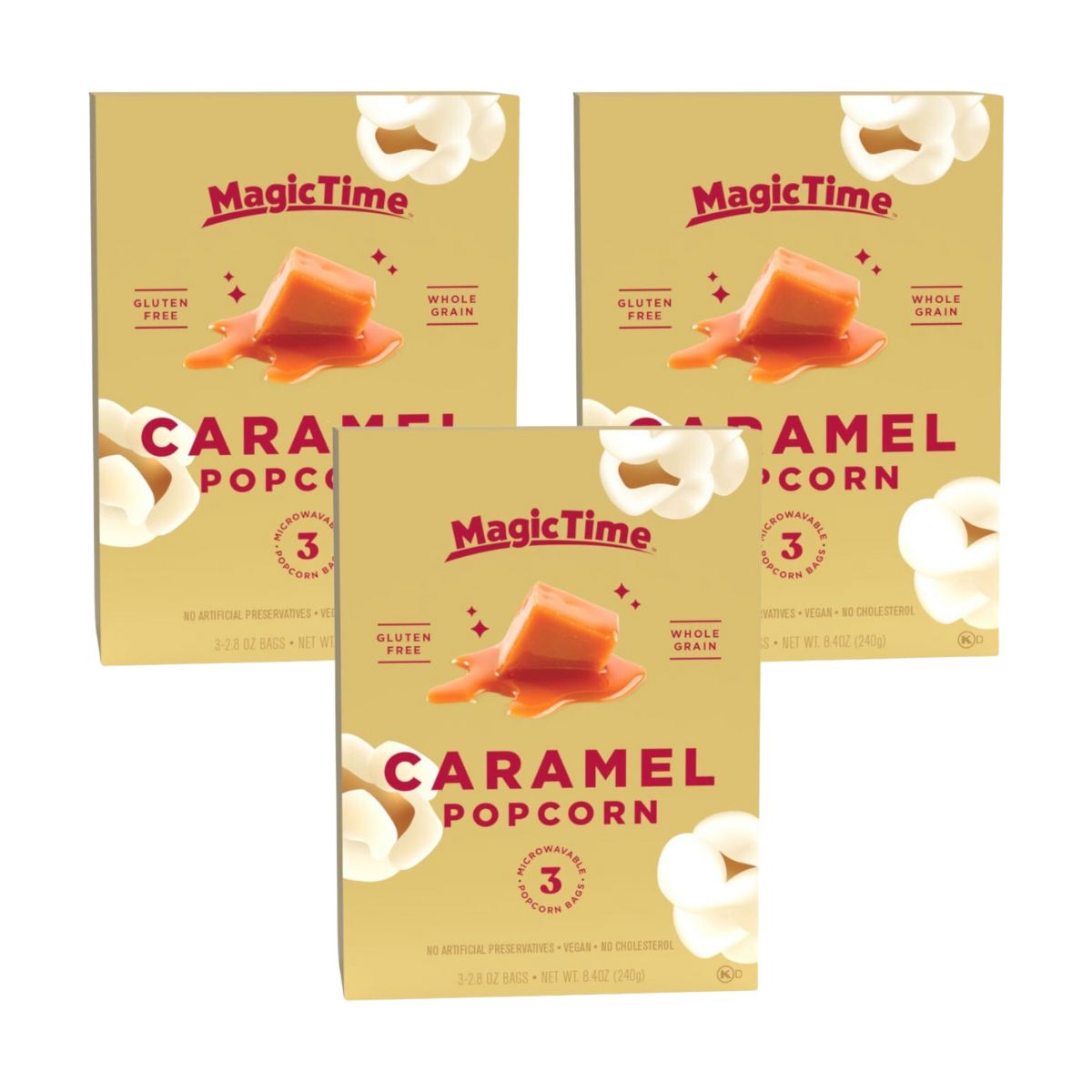 Magic Time Caramel 3-pack 240 g (KJØP 2 FÅ 1 GRATIS)