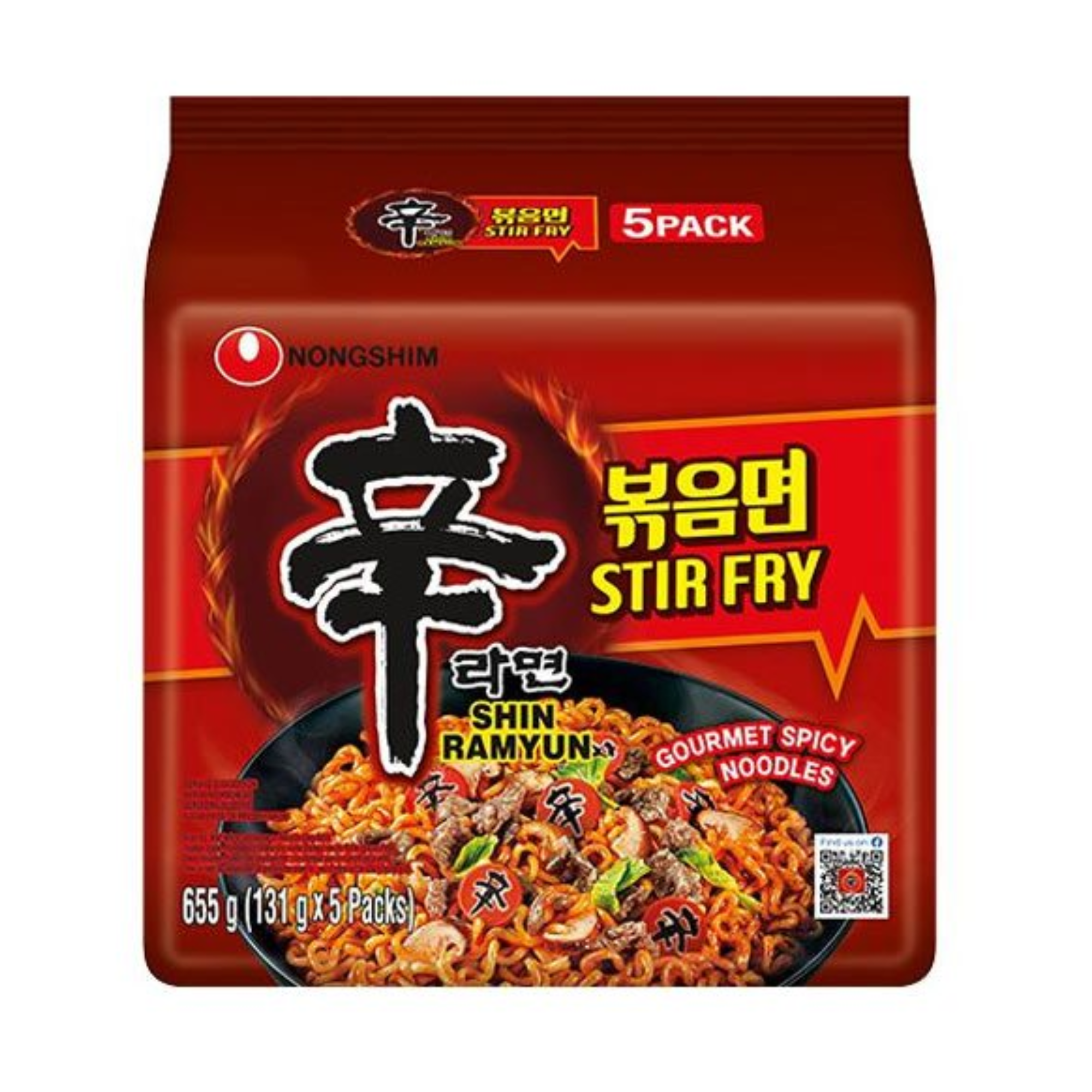 Nongshim Shin Ramyun Stir Fry ( 5 x 131 g ) 655 g
