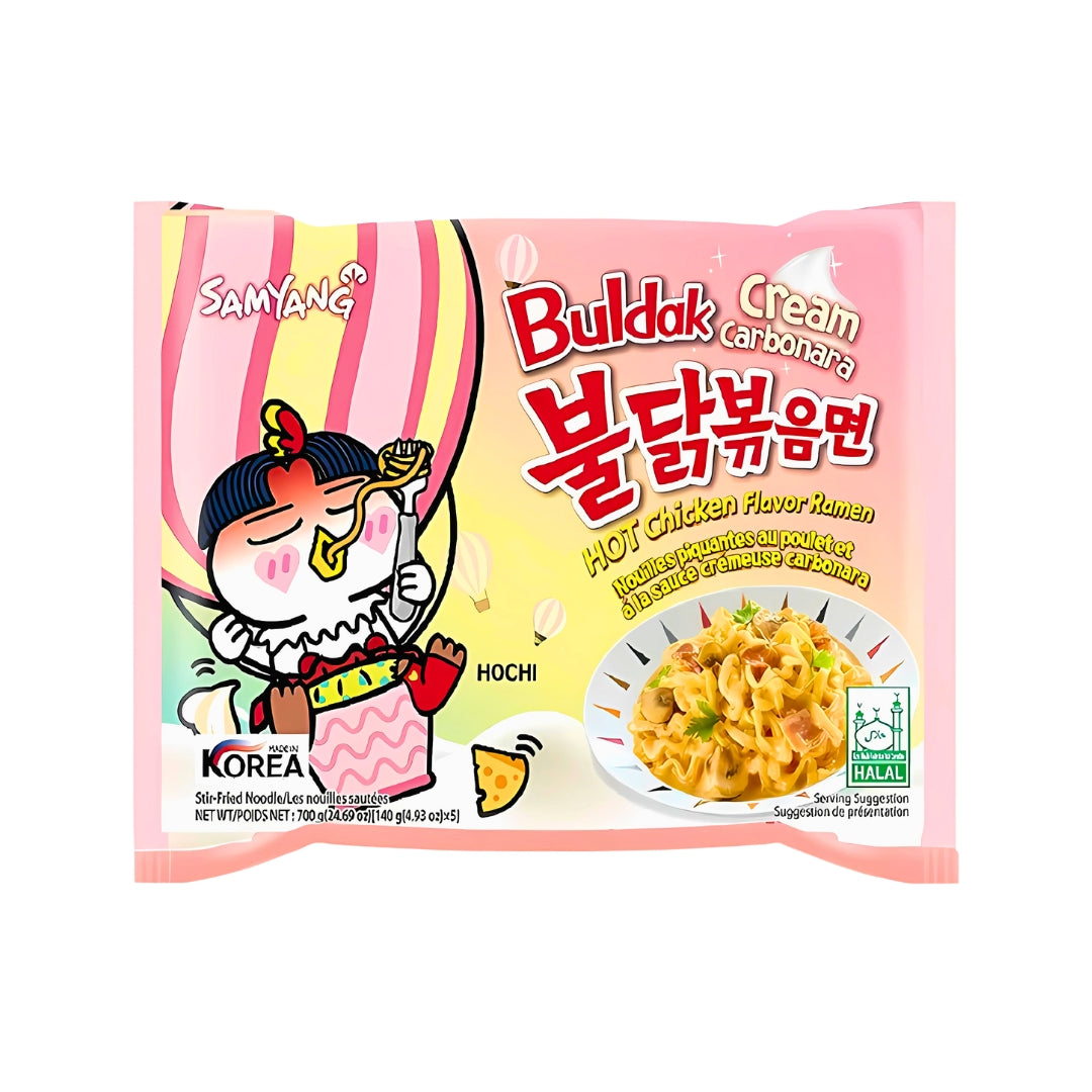 Samyang Hot Chicken Flavor Dried Ramen Cream Carbonara 140g