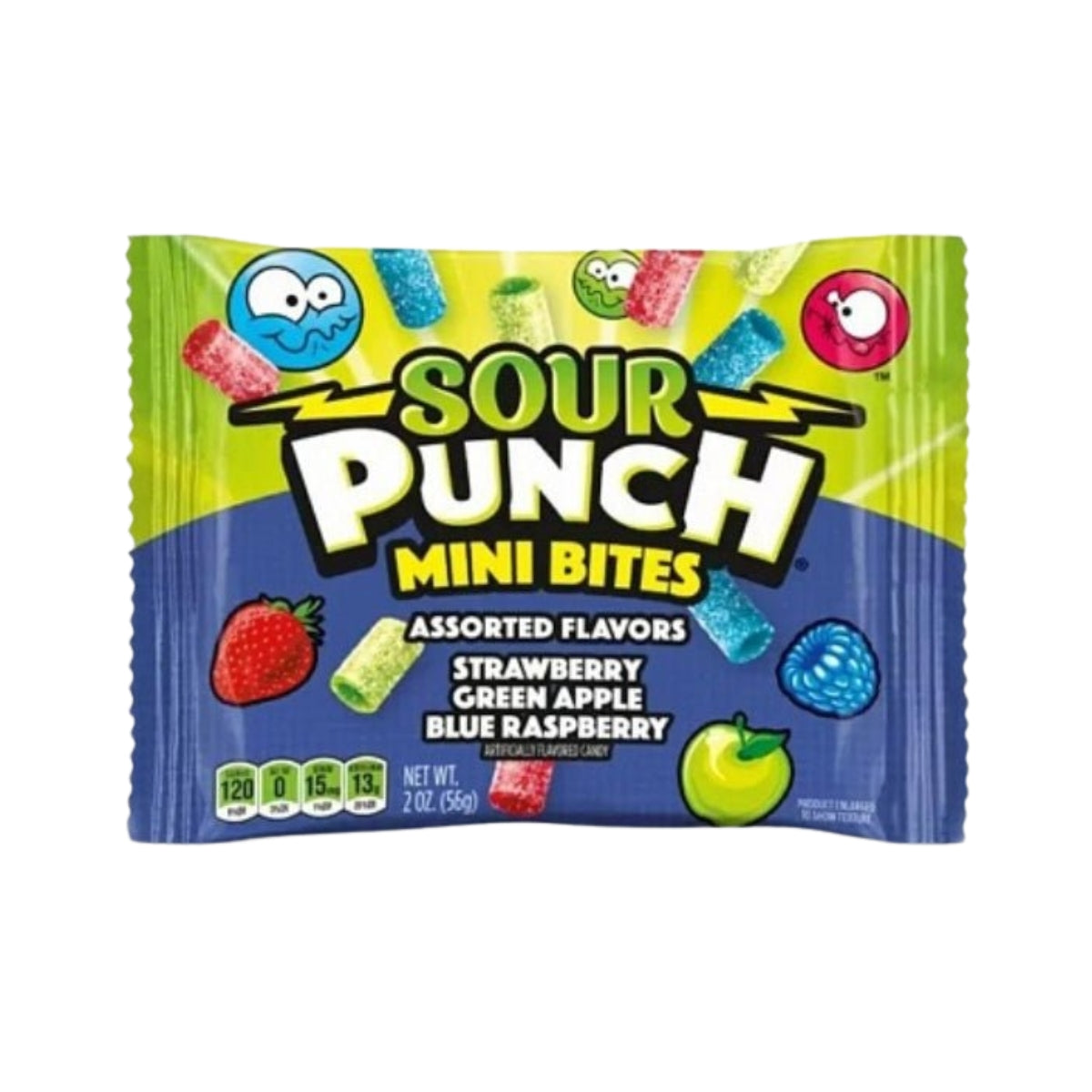 Sour Punch Mini Bites Assorted Flavors 57 g DATOVARE