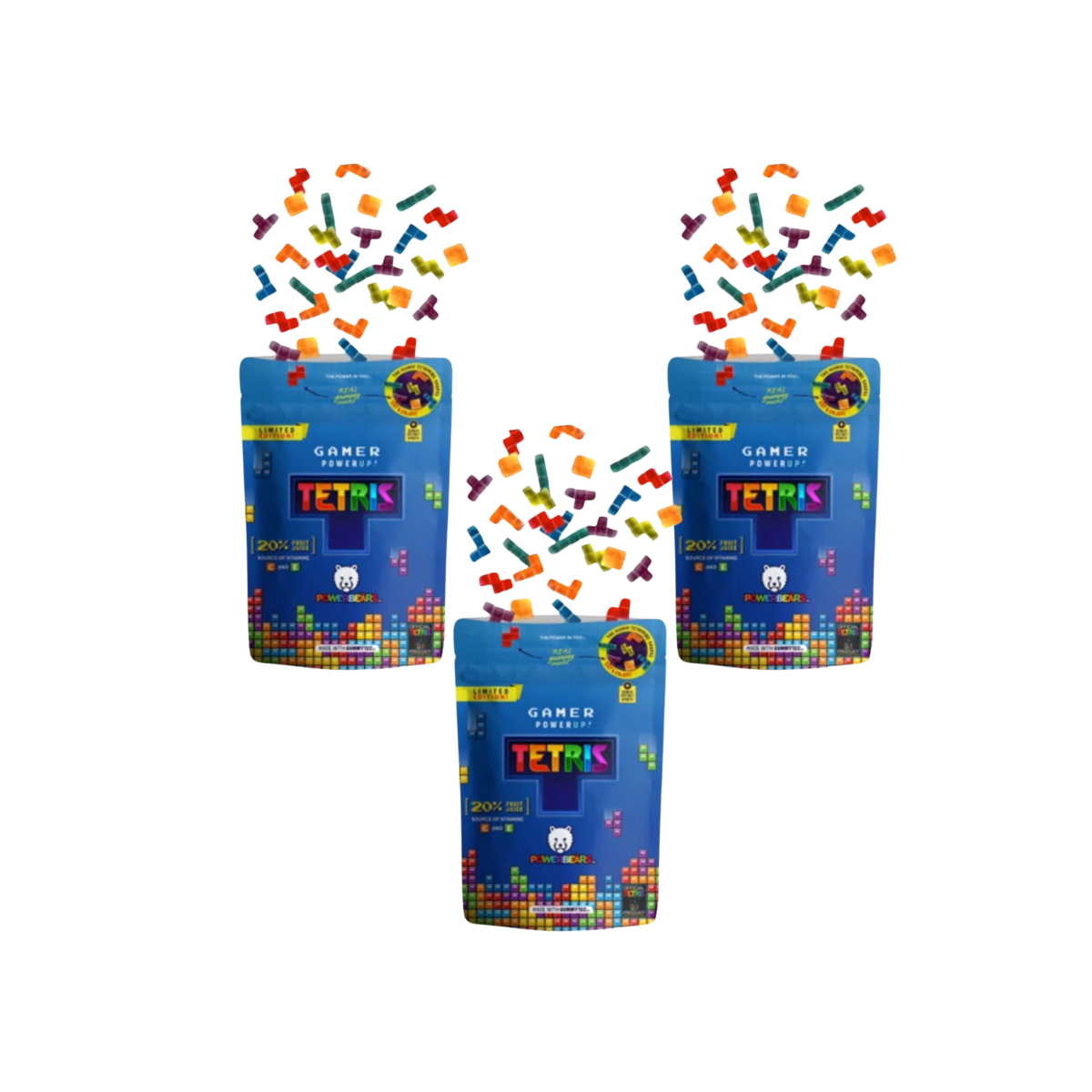 Tetris Gamer Gummies 50 g (KJØP 2 FÅ 1 GRATIS)