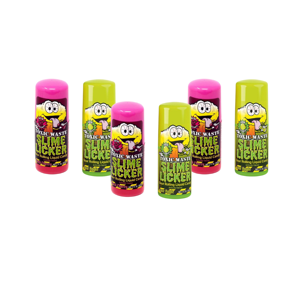 Toxic Waste Slime Licker Black Cherry / Sour Apple 60 ml (KJØP 2 FÅ 1 GRATIS)