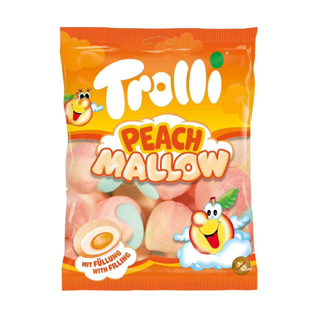Trolli Peach Mallows filled 150 g - Fast Candy