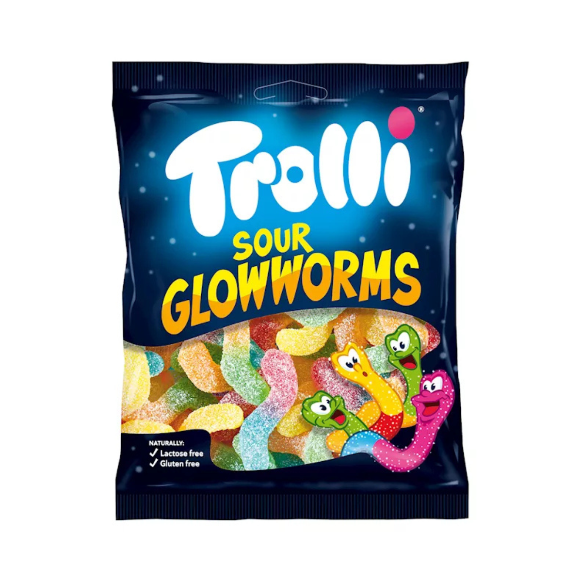 Trolli Sour Glowworms 100 g - Fast Candy