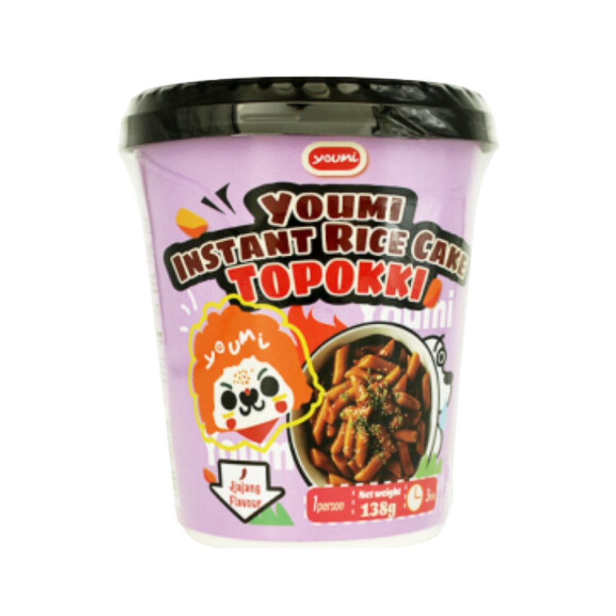 Youmi Instant Rice Cake Topokki Jjajang Cup 138 g