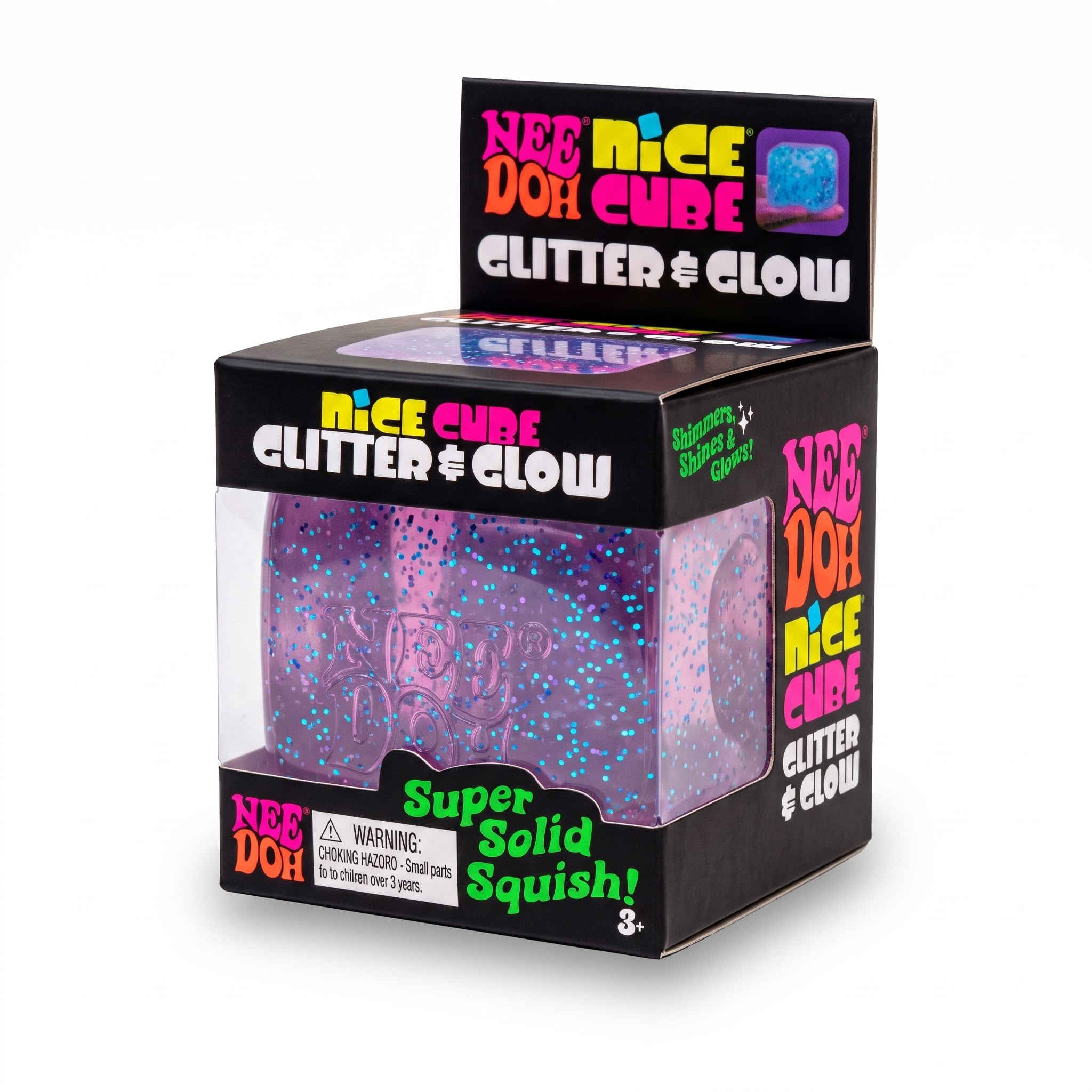 NeeDoh Nice Cube Glitter & Glow