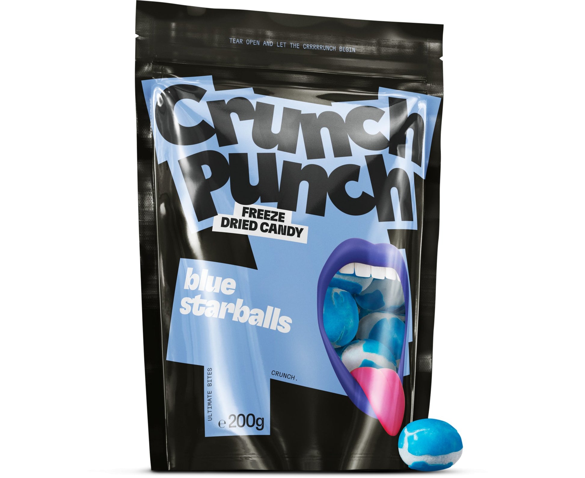 Crunch Punch Freeze - Dried Blue Starballs 200 g - Fast Candy