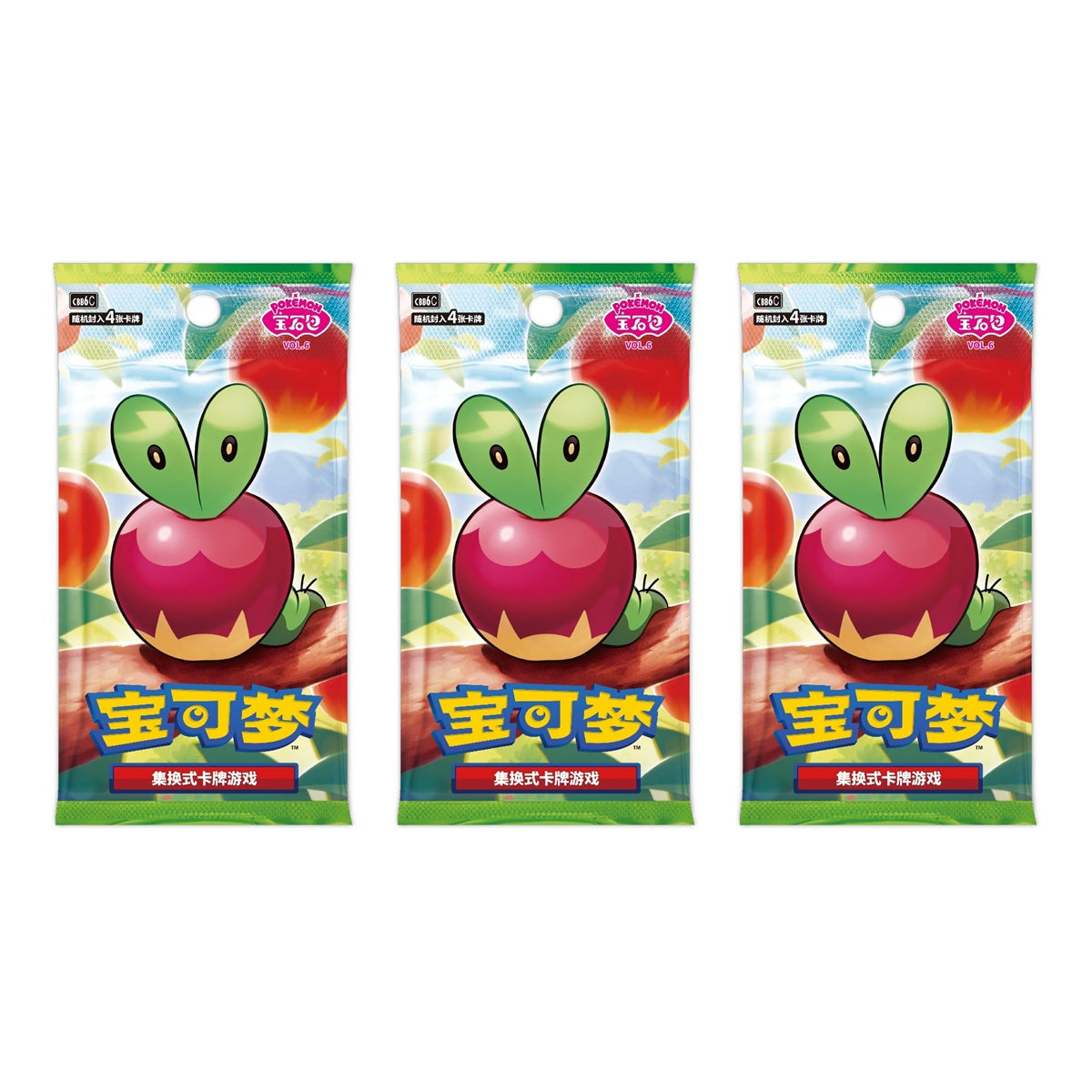 3 x Pokemon Gem Pack Vol. 6 Boosterpakke (Forenklet kinesisk)