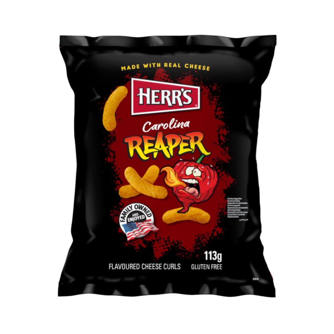 Herr's Carolina Reaper Cheese Curls 113 g DATOVARE - Fast Candy