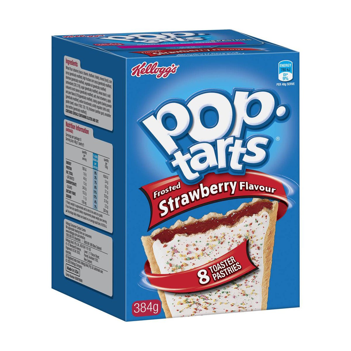 Pop - Tarts Frosted Strawberry 384 g (8 stk) DATOVARE - Fast Candy