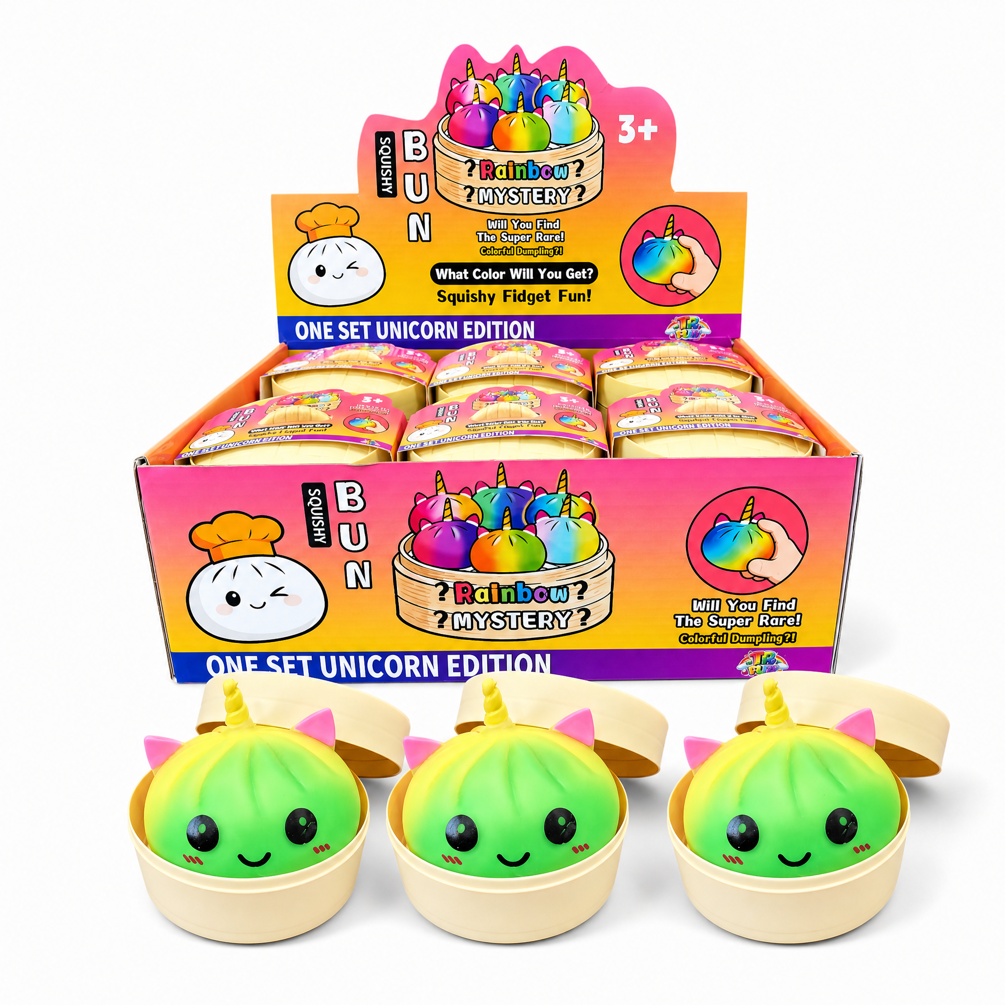 Squishy Dumpling Rainbow Unicorn Mystery 1 stk (forhåndsbestilling)
