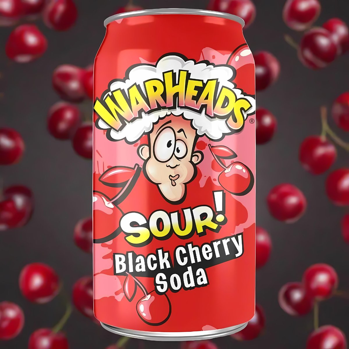 Warheads Sour Black Cherry Soda 355 ml - Fast Candy