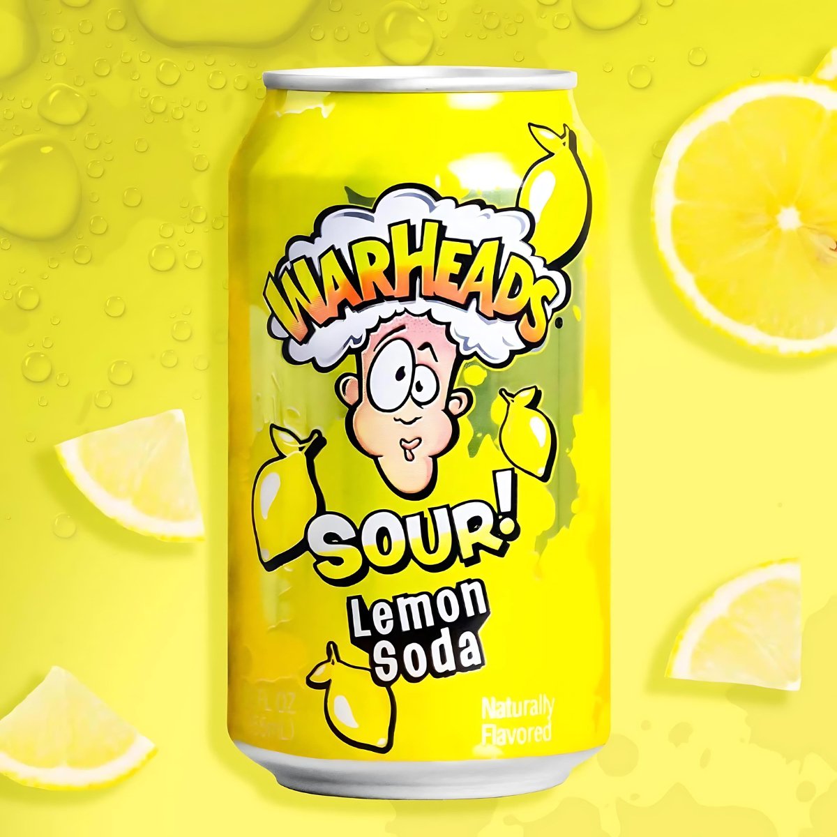 Warheads Sour Lemon Soda 355 ml - Fast Candy