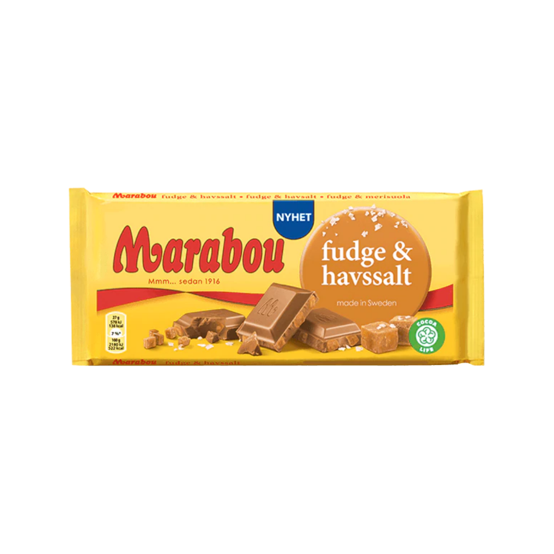 Marabou Fudge & Havsalt 185 g