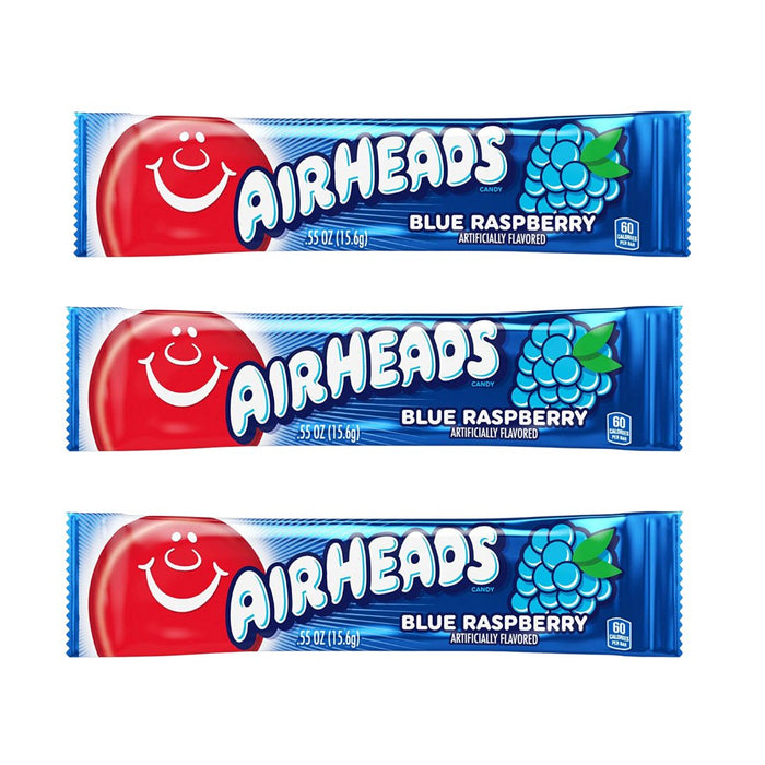 Airheads Blue Raspberry 15 g (3-pakke) - Fast Candy