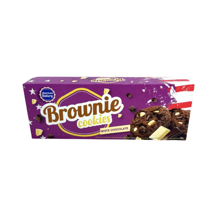 American Bakery Brownie Cookies White Chocolate 106 g - Fast Candy