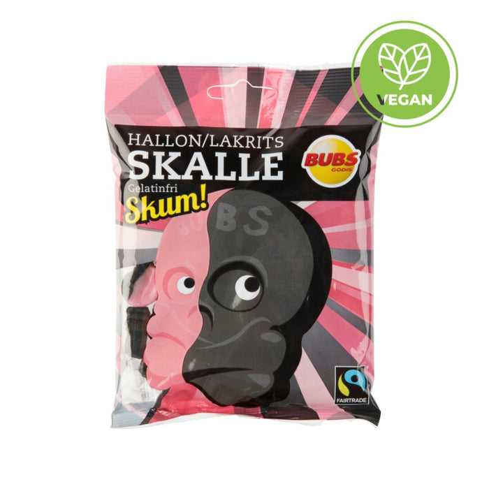 Bubs Lakris og Bringebær Skaller Skum 90 g - Fast Candy