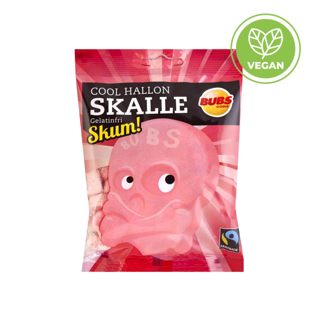 Bubs Rosa Bringebær Skaller 90 g - Fast Candy