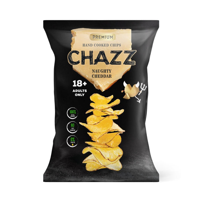 CHAZZ Naughty Cheddar Kettle Chips 90 g - Fast Candy