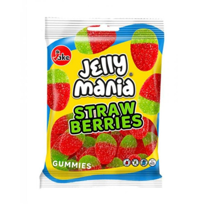 Jake Jelly Mania Sour Strawberries 100 g - Fast Candy