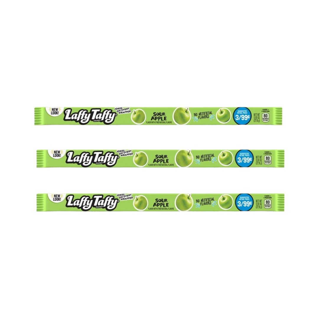 Laffy Taffy Sour Apple 23 g (3 pakke) - Fast Candy