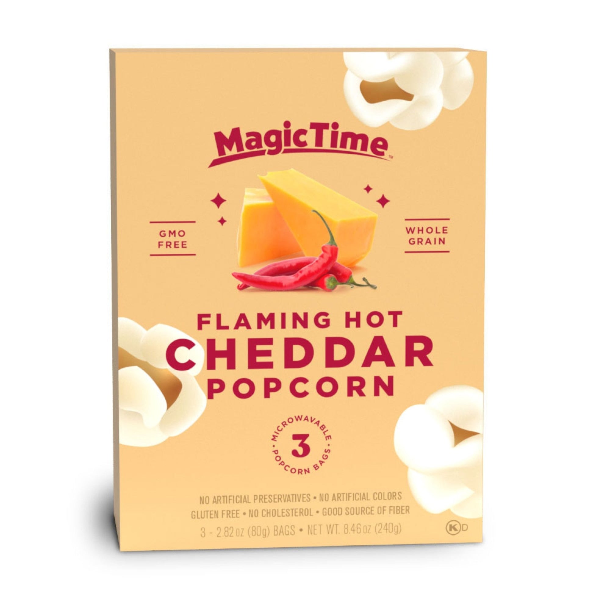 Magic Time Flaming Hot Popcorn 3-pack 240 g - Fast Candy
