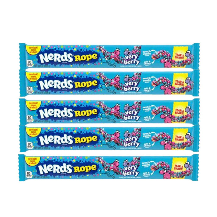 Nerds Rope Very Berry 26 g ( 5 pakke ) - Fast Candy