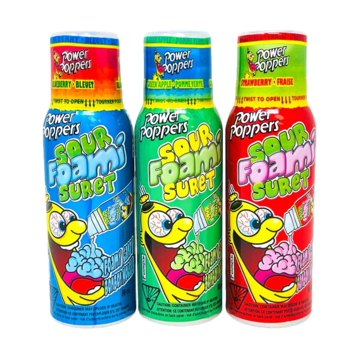 Power Poppers Sour Foami Suret 88 ml - Fast Candy