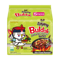 SamYang Buldak Jjajang Spicy Chicken Stir-Fried Ramen 5 x 140 g - Fast Candy