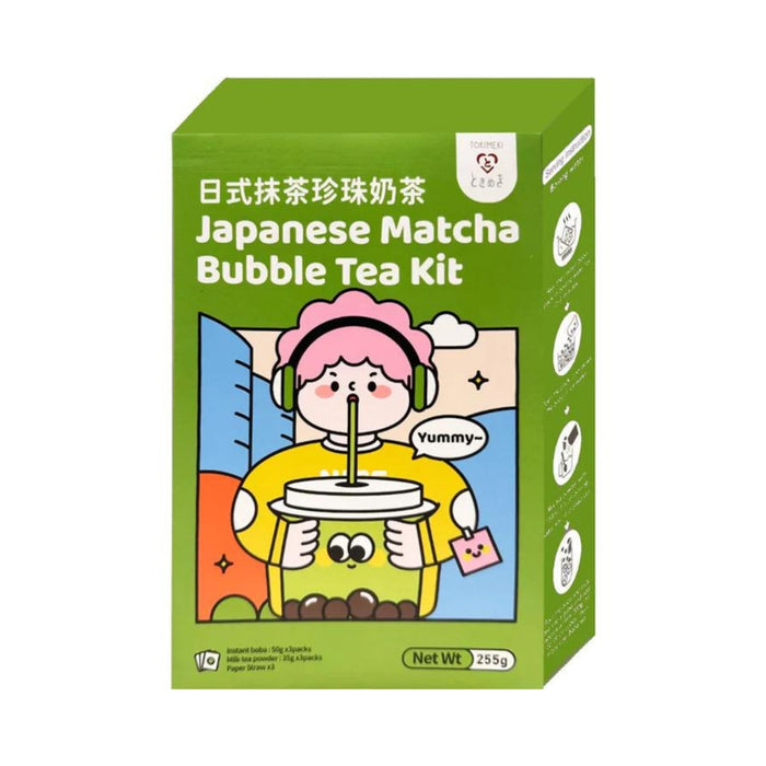 Tokimeki Bubble Tea Kit Japanese Matcha 255 g - Fast Candy