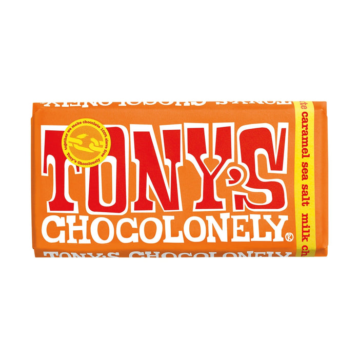 Tony's Chocolonely Milk Chocolate Caramel Sea Salt 180 g - Fast Candy
