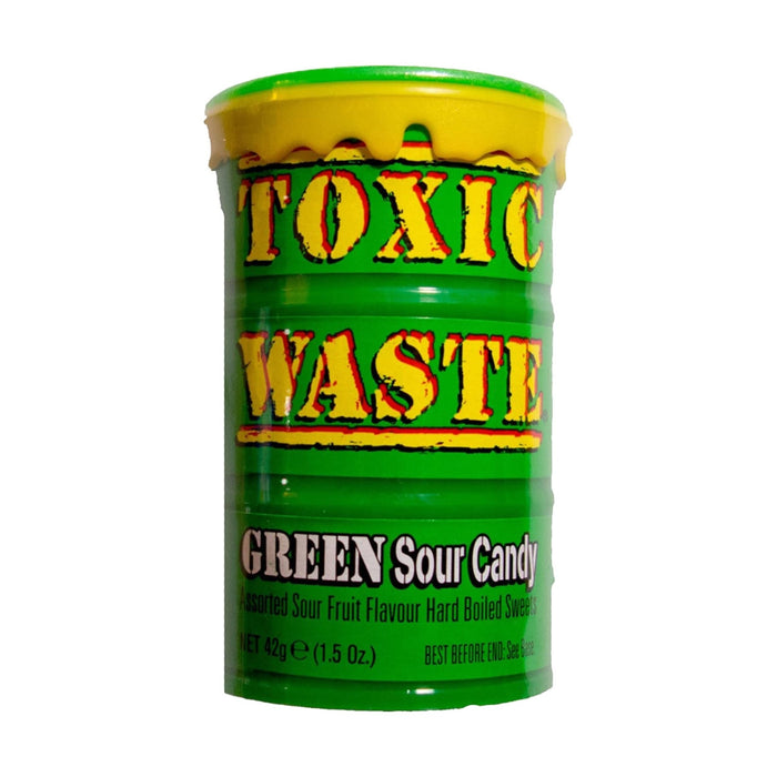 Toxic Waste Green Sour Candy Drum 42 g - Fast Candy