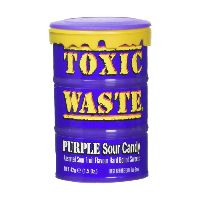 Toxic Waste Purple Sour Candy Drum 42 g - Fast Candy