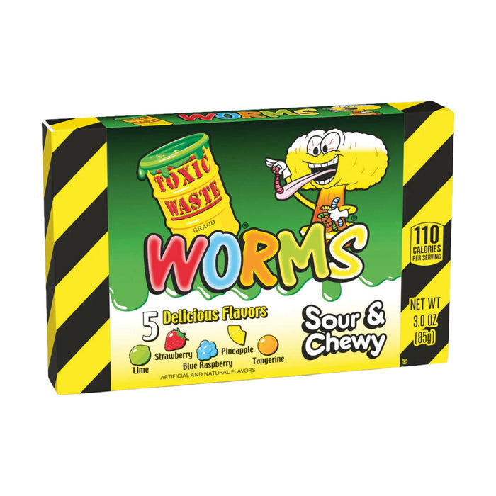Toxic Waste Sour & Chewy Worms 85 g - Fast Candy