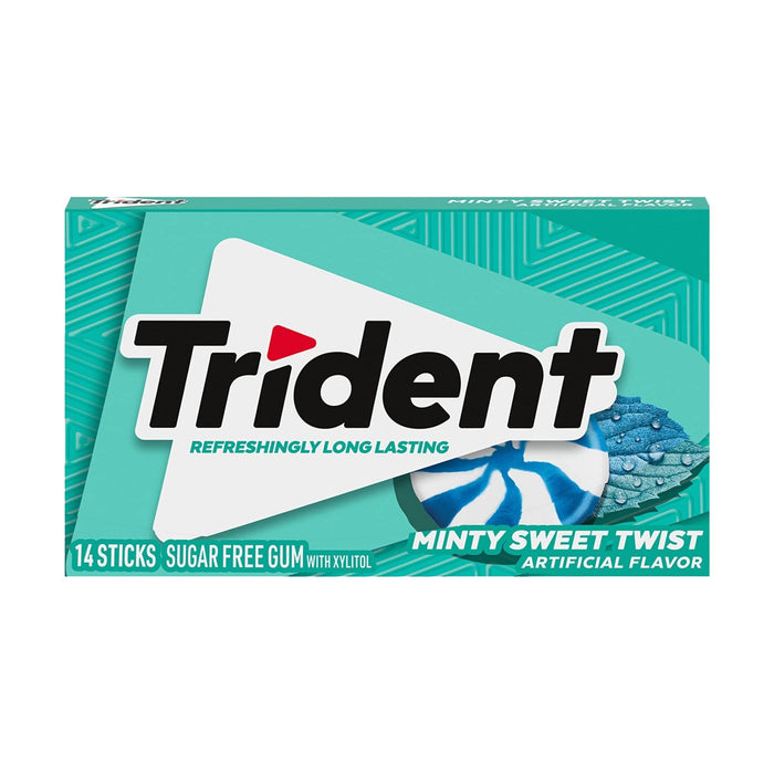 Trident Minty Sweet Twist Gum (14 tyggiser) - Fast Candy