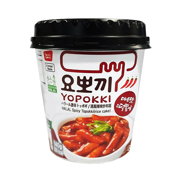 Yopokki Ricecake Cup Halal Spicy 140 g - Fast Candy